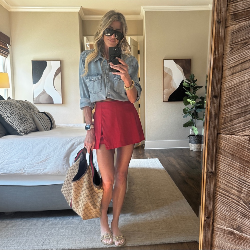 Versatile Red Women's Skort